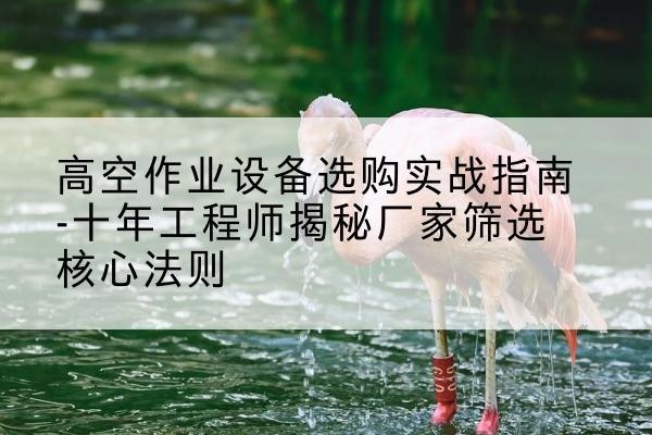 平陆剪叉式升降机厂家-高空作业设备选购实战指南-十年工程师揭秘厂家筛选核心法则