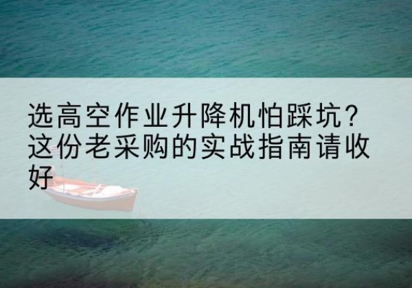 平陆高空作业升降机厂家推荐-选高空作业升降机怕踩坑？这份老采购的实战指南请收好